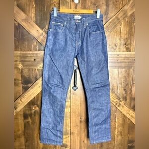 Taylor Stitch Blue Button Fly Dark Wash Slim Jeans - Like New Size W30 x L30